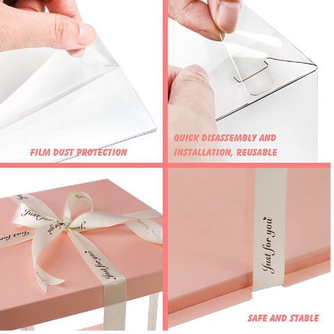 Cake Packaging - Elegant 13 Inch Cake Box Packaging 18cm Height - Pink