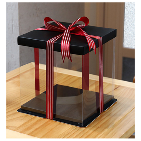 Cake Packaging - Elegant 10 Inch Cake Box Packaging 32cm Height - Black