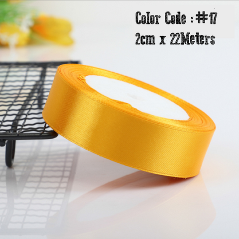 Cake Box/ Gift Wrapping Ribbon - 2 cm x 22 M Roll - Yellow #17