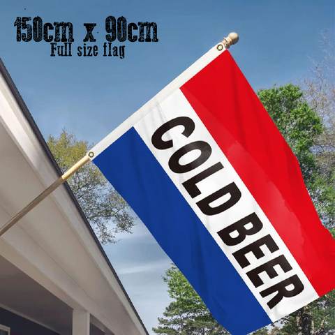 Cake and Party Decoration - Party Flag - Cold Beer Flag - A