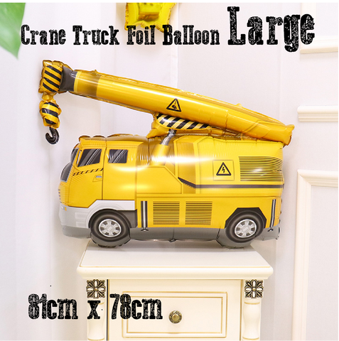 Party Decoration Balloon - Foil Balloon - Large Crane Truck