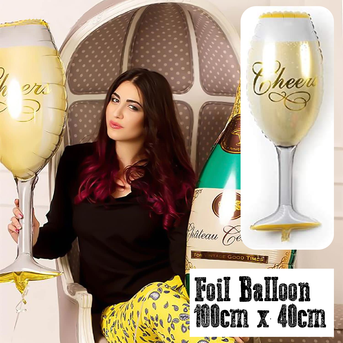 Party Decorations Balloon/ Large Foil Balloon - Wine Glass