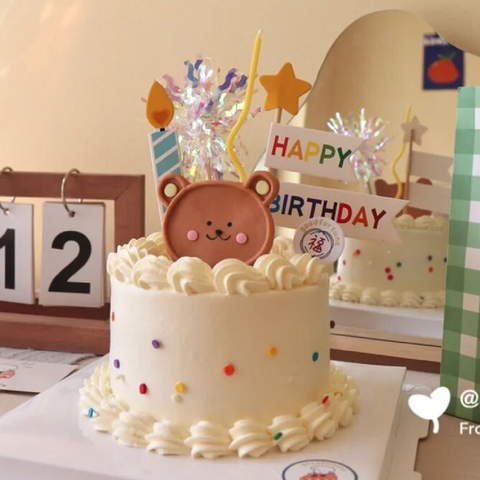 Cake Topper Cake Decoration - Teddy Bear head - Rampant Coffee Company