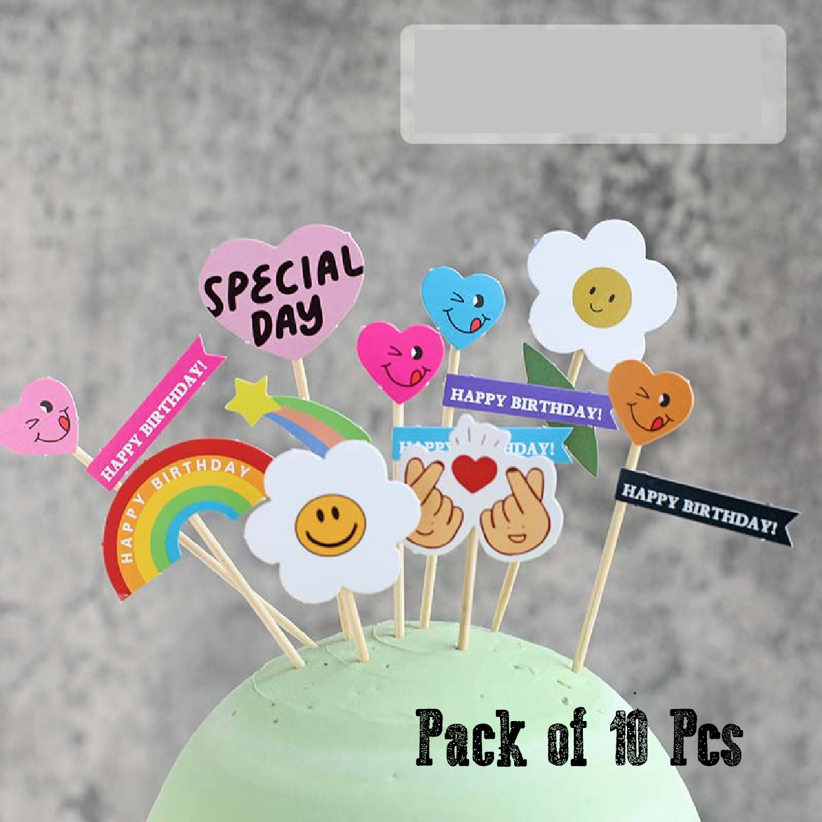 Cake Topper, Cupcake Decorations - Set Pack 10pcs