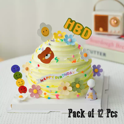 Cake Topper, Cupcake Decorations - Set Pack 12pcs