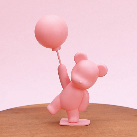 Cake Topper - Teddy Bear - Pink