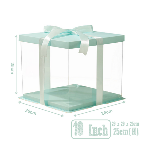Cake Packaging - Elegant 10 Inch Cake Box Packaging 25cm Height - Blue