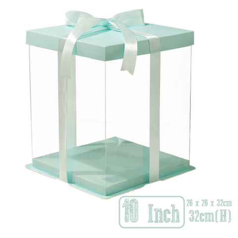 Cake Packaging - Elegant 10 Inch Cake Box Packaging 32cm Height - Blue