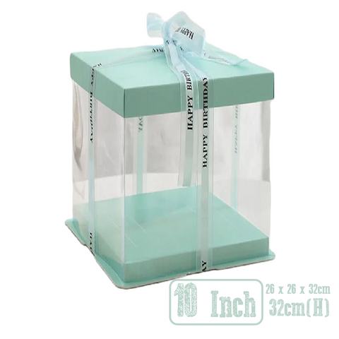Cake Packaging - Elegant 10 Inch Cake Box Packaging 32cm Height - Blue