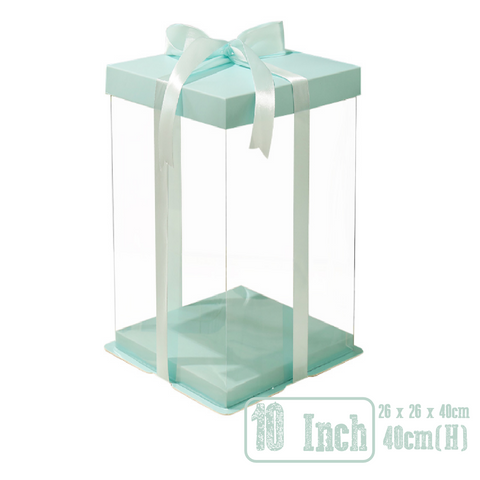 Cake Packaging - Elegant 10 Inch Cake Box Packaging 40cm Height - Blue