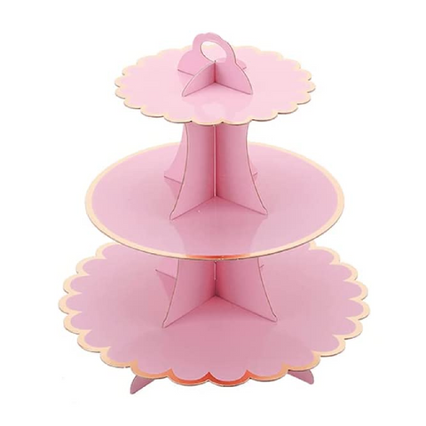 Cupcake Stand/Tower - 3 Tier Cupcake Display - Pink