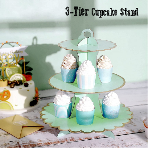 Cupcake Stand/Tower - 3 Tier Cupcake Display - Turquoise