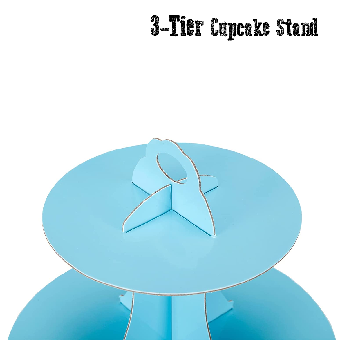 Cupcake Stand/Tower - 3 Tier Cupcake Display - Cardboard - Blue