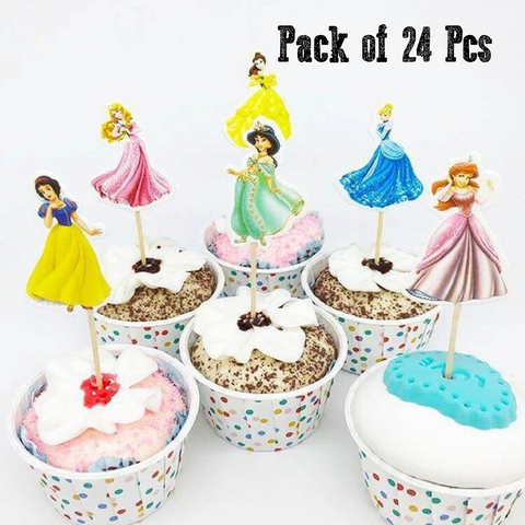 Cupcake Toppers/ Cake Decoration - Princesses 24pcs