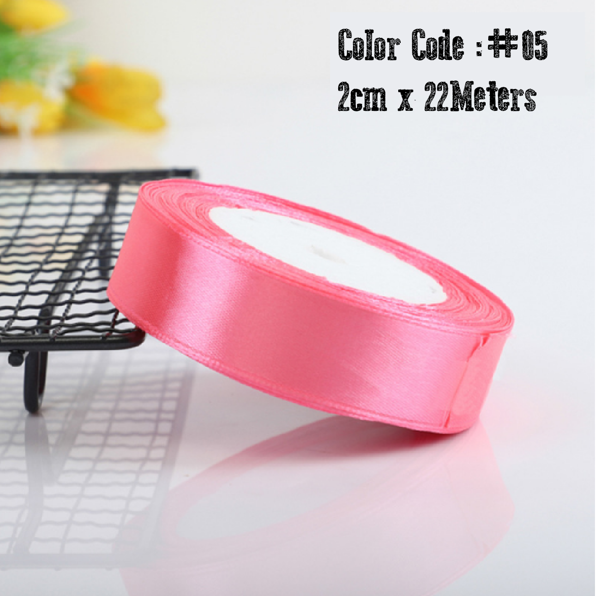 Cake Box/ Gift Wrapping Ribbon - 2 cm x 22 M Roll - Pink #05
