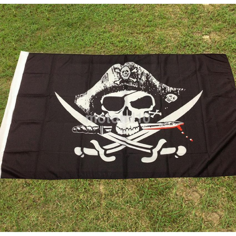 Cake and Party Decoration - Flag - Pirate Party Flag (Cross-knife Flag)