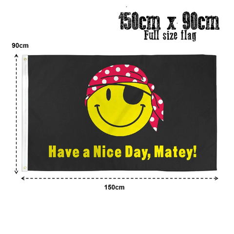 Cake and Party Decoration - Flag - Pirate Party Flag (Have a Nice Day)