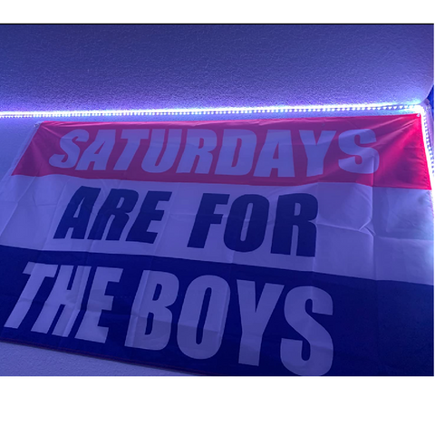 Cake and Party Decoration - Party Flag - Saturdays Are For The Boys