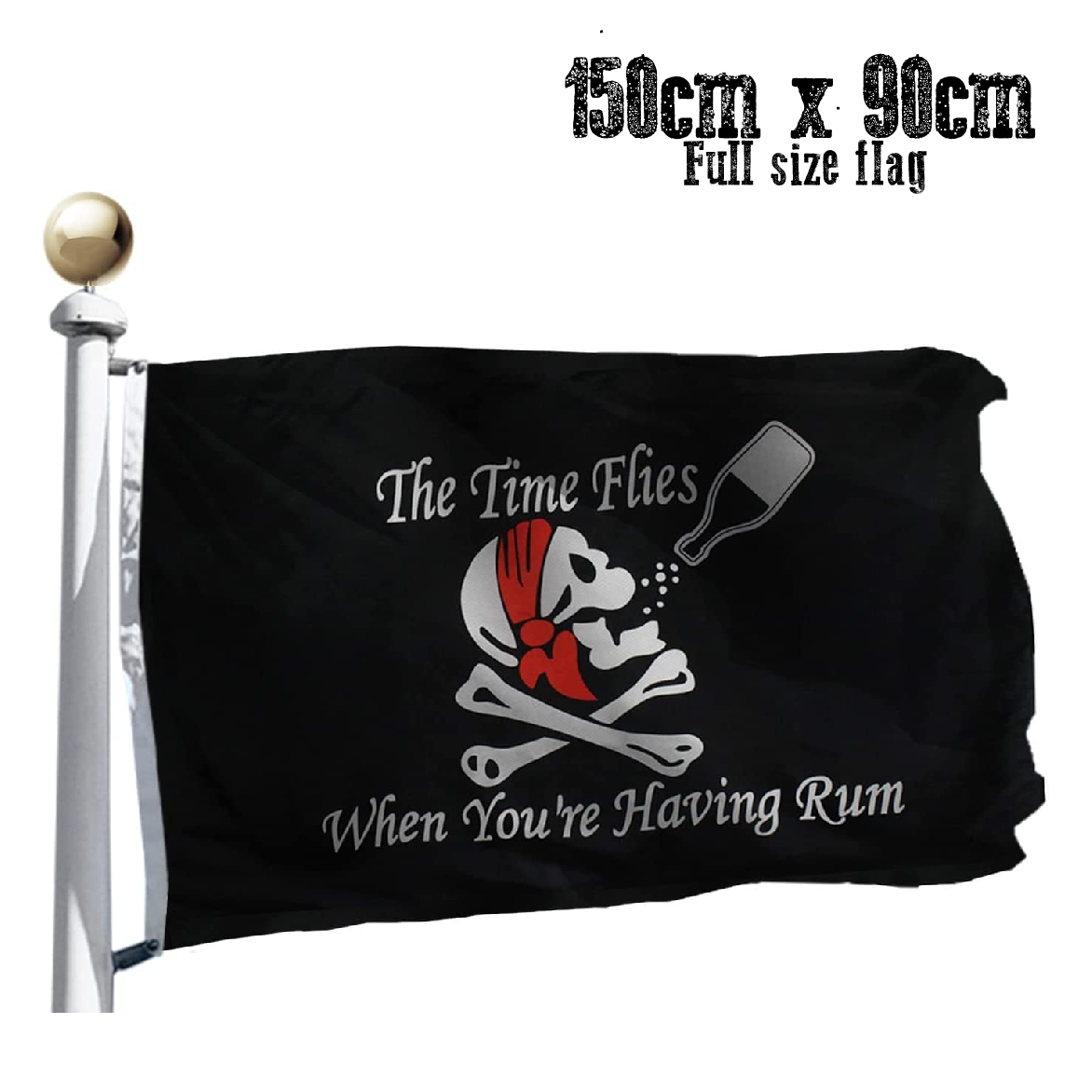 Cake and Party Decoration - Flag - Pirate Party Flag - Rum