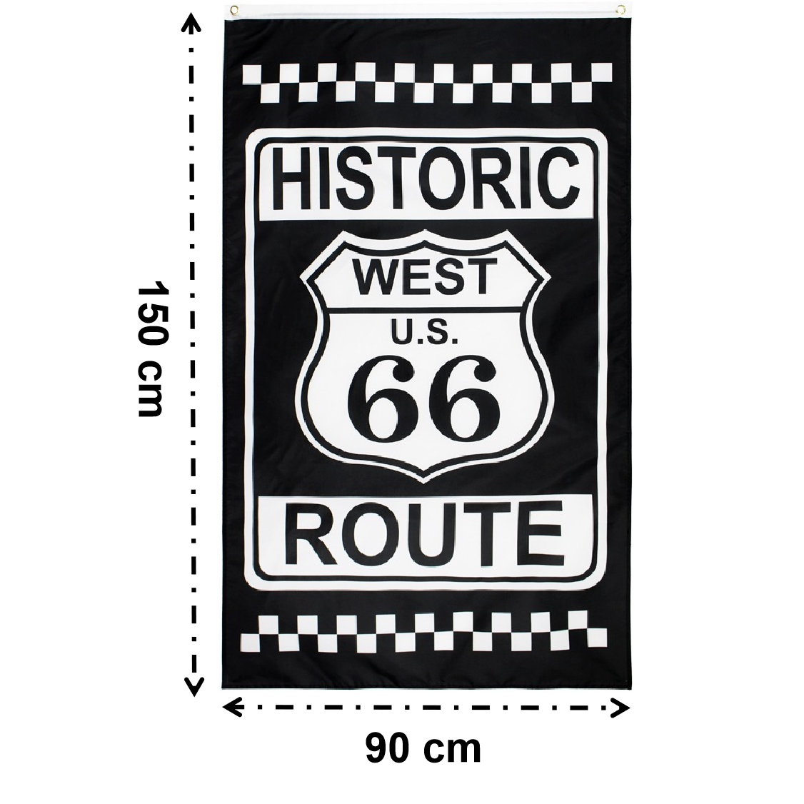 Cake and Party Decoration - Flag - Route 66 Flag Checkered Flag Race Flag