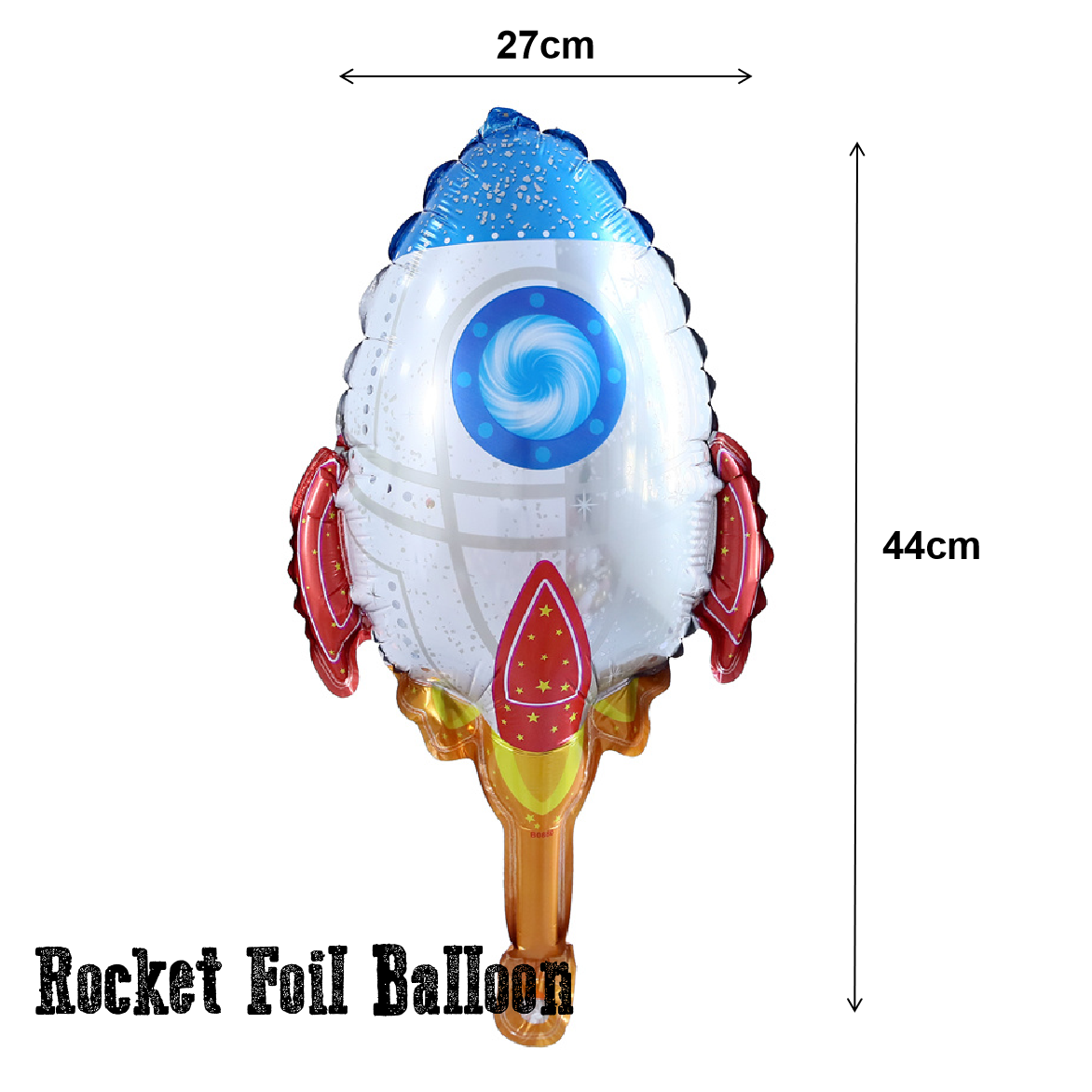 Party Decoration Balloon - Foil Balloon Rocket Ship - Medium 44cm
