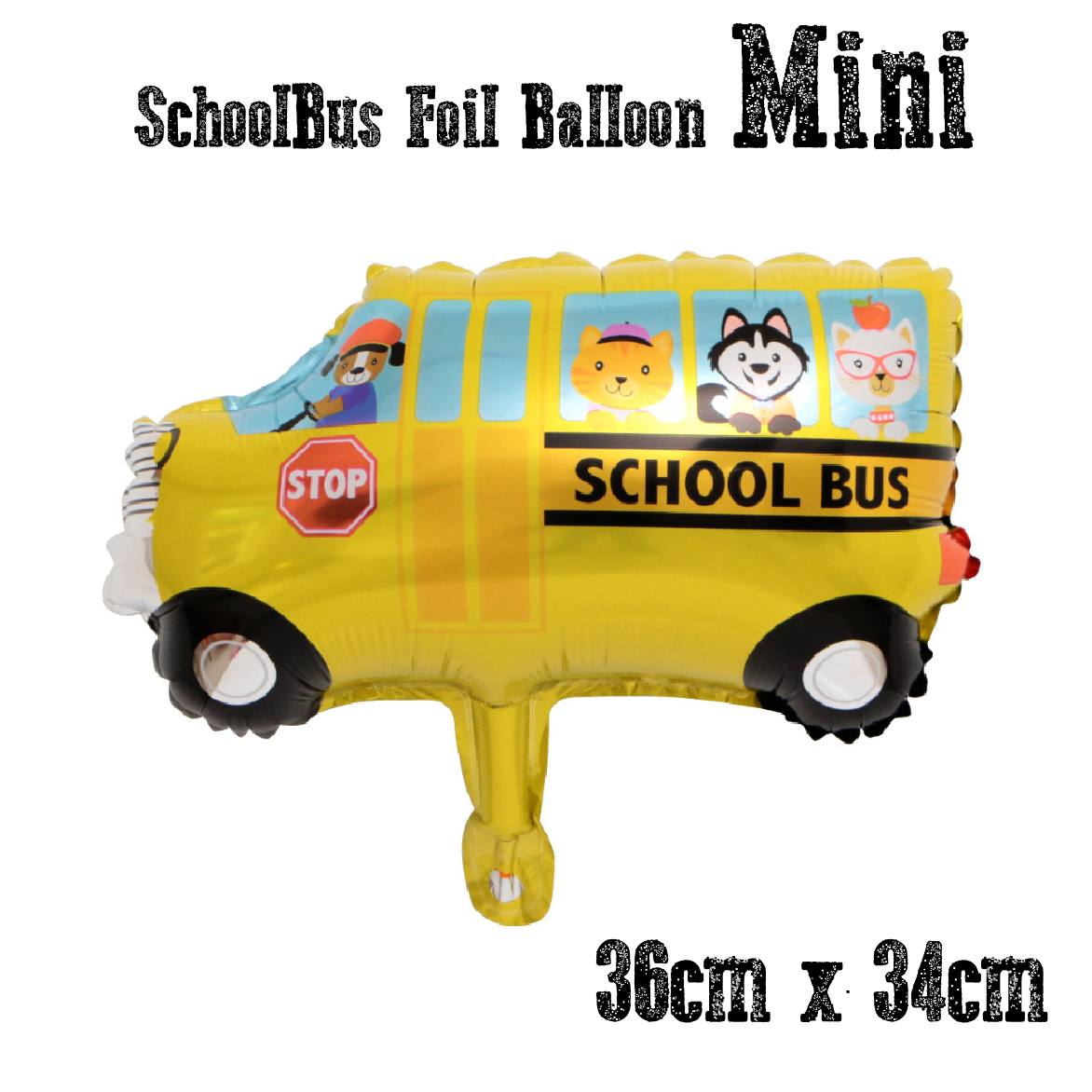 Party Decoration Balloon - Foil Balloon - Mini School Bus