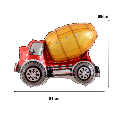 Party Decoration Balloon - Foil Balloon - Large Cement Truck
