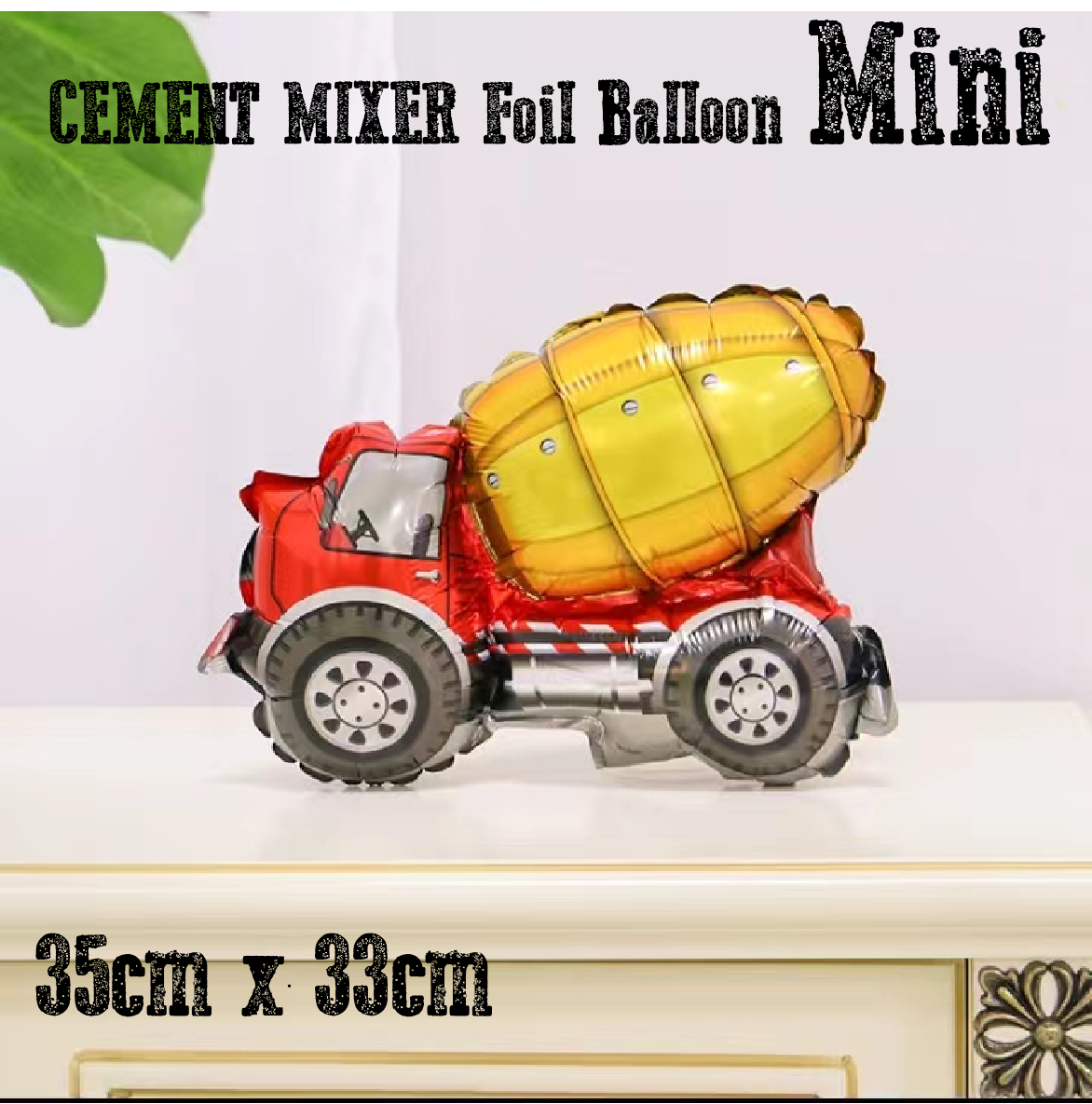 Party Decoration Balloon - Foil Balloon - Mini Cement Truck