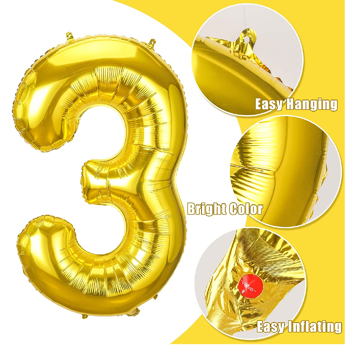 Party Decoration Balloon - 32 Inch Gold #3