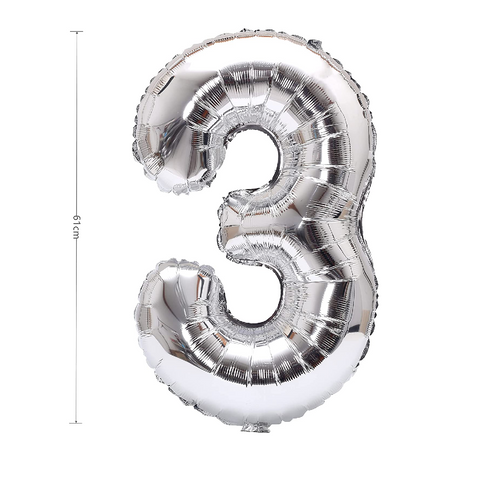 Party Decoration Balloon - 32 Inch Silver #3