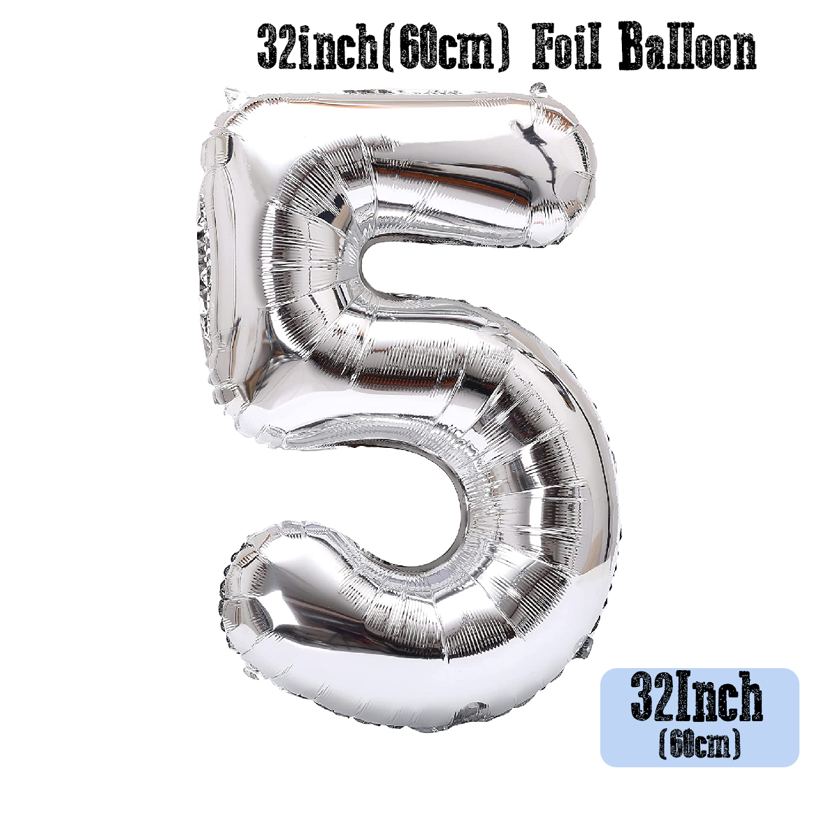 Party Decoration Balloon - 32 Inch Silver #5
