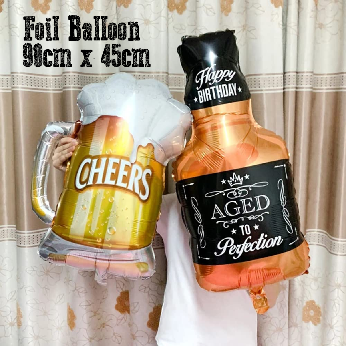 Party Decoration Balloon/ Large Foil Balloon - Whiskey Bottle