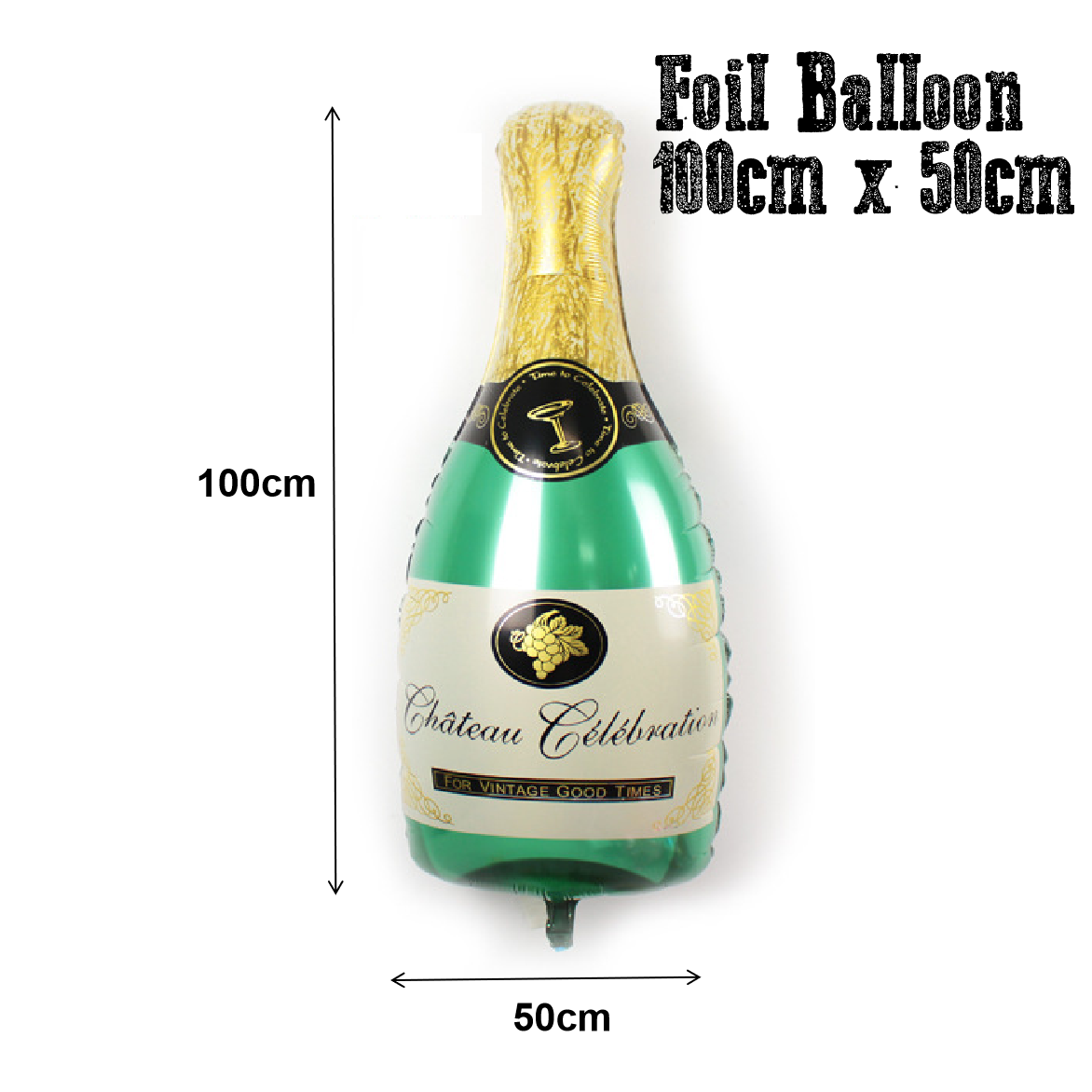 Party Decoration Balloon/ Large Foil Balloon - Sparkling Wine Bottle - Green