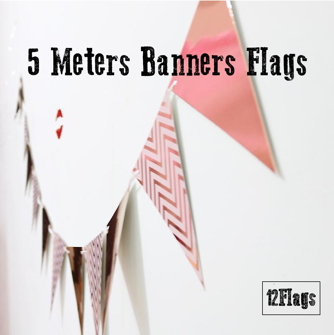 Party Decoration Banner - Pennant Style - Pink