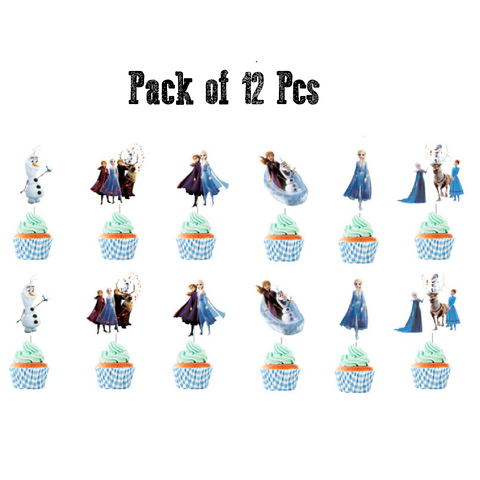 Cupcake Toppers, Cake Decoration - Frozen Ultimate 12pcs