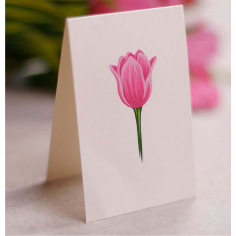 Flower Bouquet Pop Up Cards - 3D Greeting Card - Tulips
