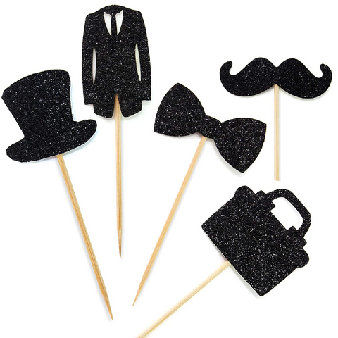 Cake Cup Cake Topper Decorations - Tuxedo For Ded Men Boy - Rampant Coffee Company