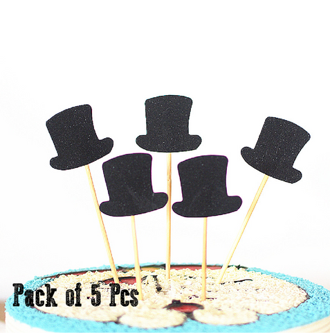 Cake Cup Cake Topper Decorations - top hats For Ded Men Boy - Rampant Coffee Company