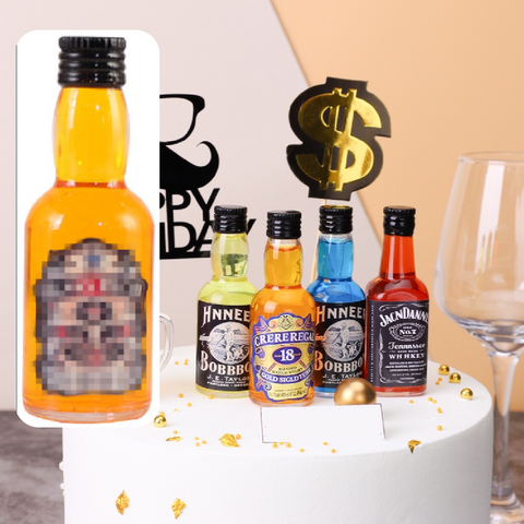 Cake Decoration, Cake Topper - Mini Liquor Alcohol Decoration Bottle - 7