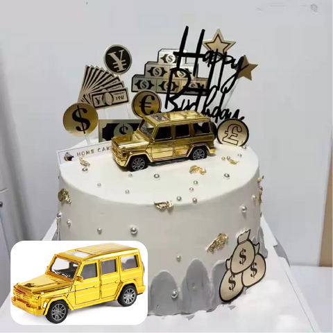 Cake Topper, Cake Decorations- '4 x4' off road vehicle - Gold - Rampant Coffee Company