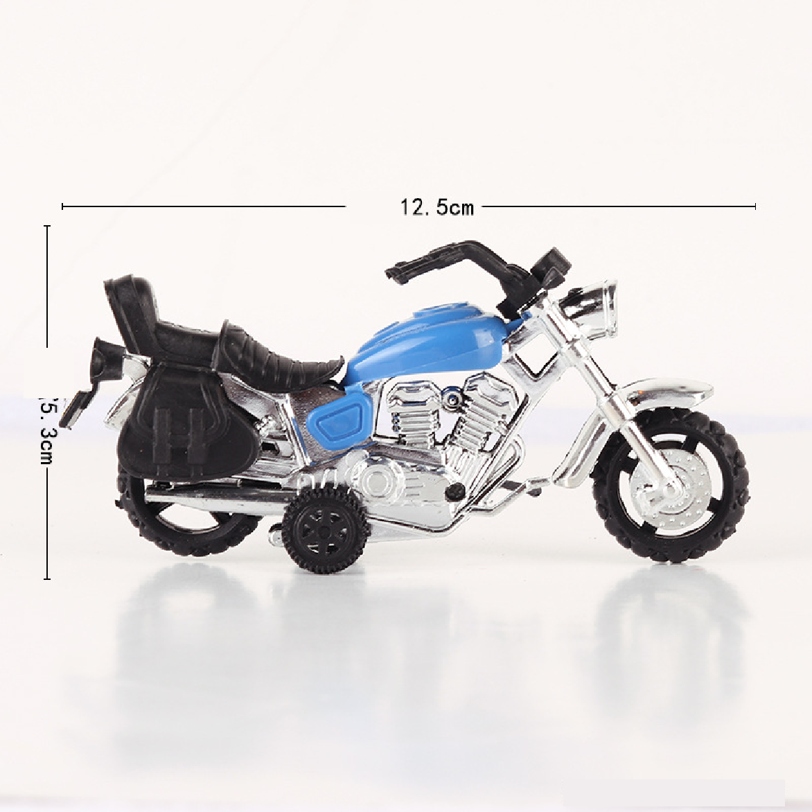 Cake Topper, Cake Decorations -  Classic 'Chopper' motorcycle - blue - Rampant Coffee Company