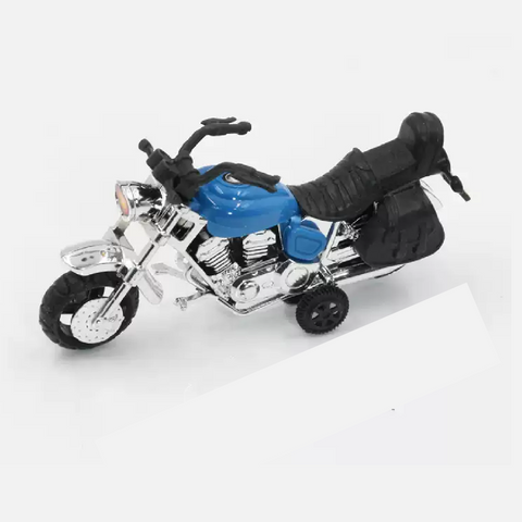Cake Topper, Cake Decorations -  Classic 'Chopper' motorcycle - blue - Rampant Coffee Company