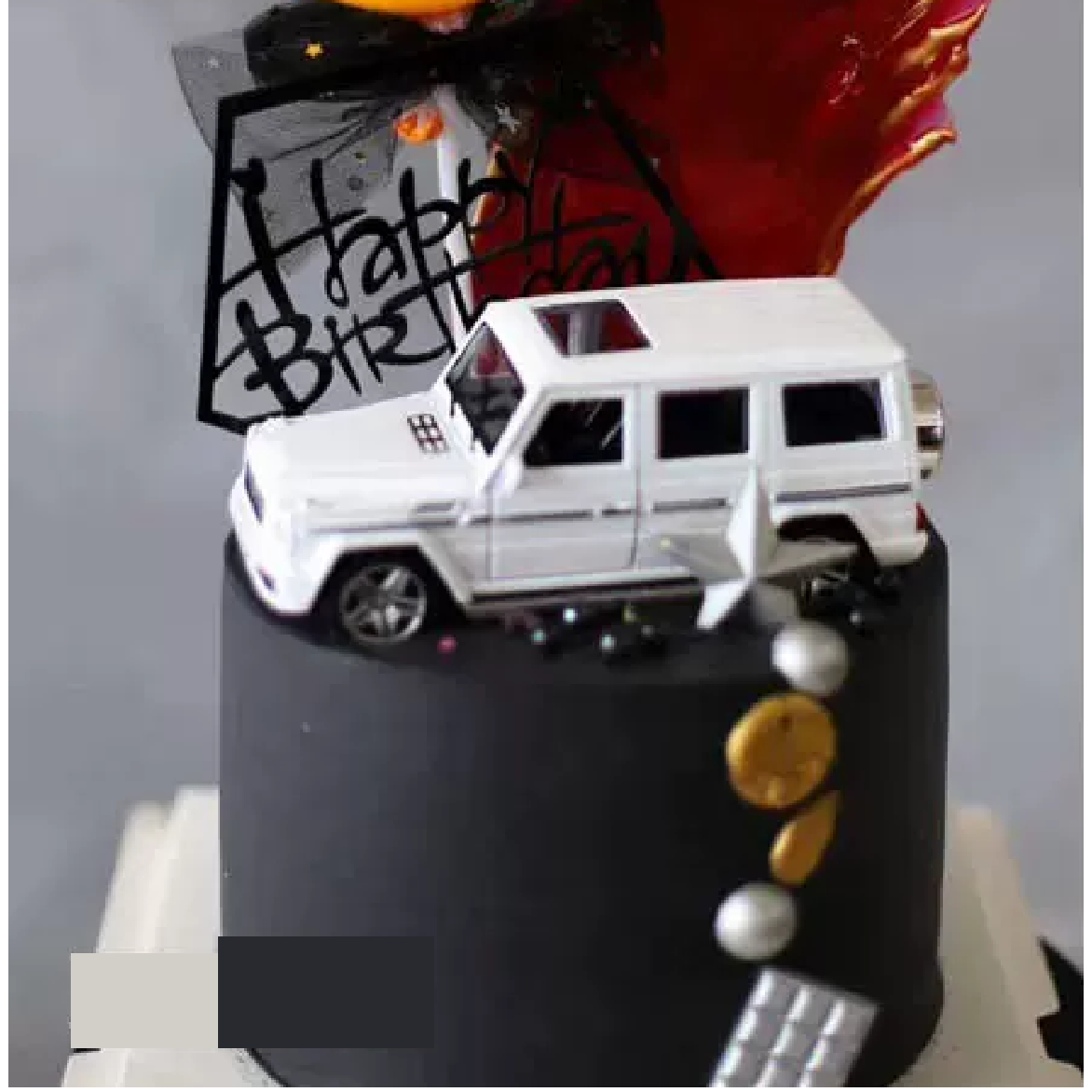 Cake Topper, Cake Decorations-  '4 x 4' off road vehicle - white - Rampant Coffee Company