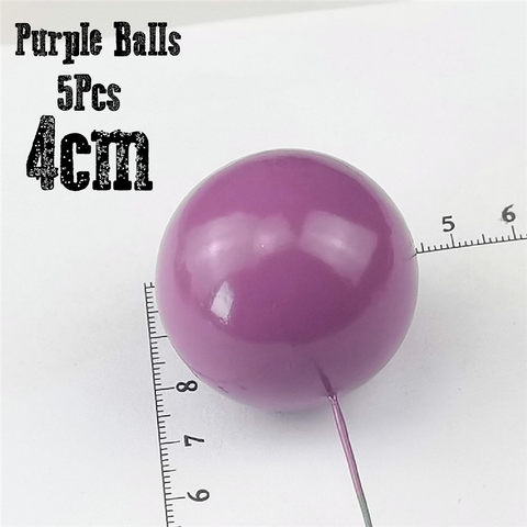 Cake Decoration Topper - 4 cm Pearl Balls - Purple,  pack of 5 - Rampant Coffee Company