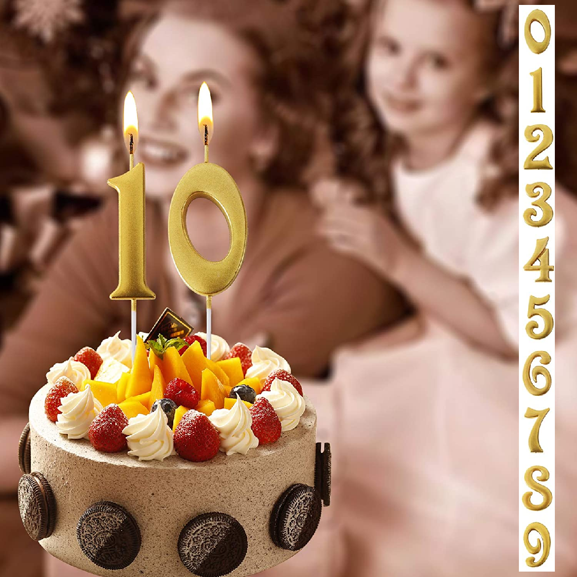 Cake/Cupcake Candle - 'Ornate' gold candle - # 0 - Rampant Coffee Company