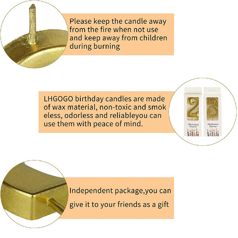Cake/Cupcake Candle - 'Ornate' gold candle - # 5 - Rampant Coffee Company