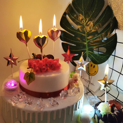 Cake Candle Cupcake Candle - Gold Heart - Rampant Coffee Company