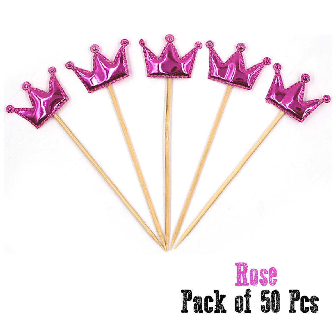 Cupcake Topper Cake Topper Decorations- Rose crowns, 50 pack - Rampant Coffee Company