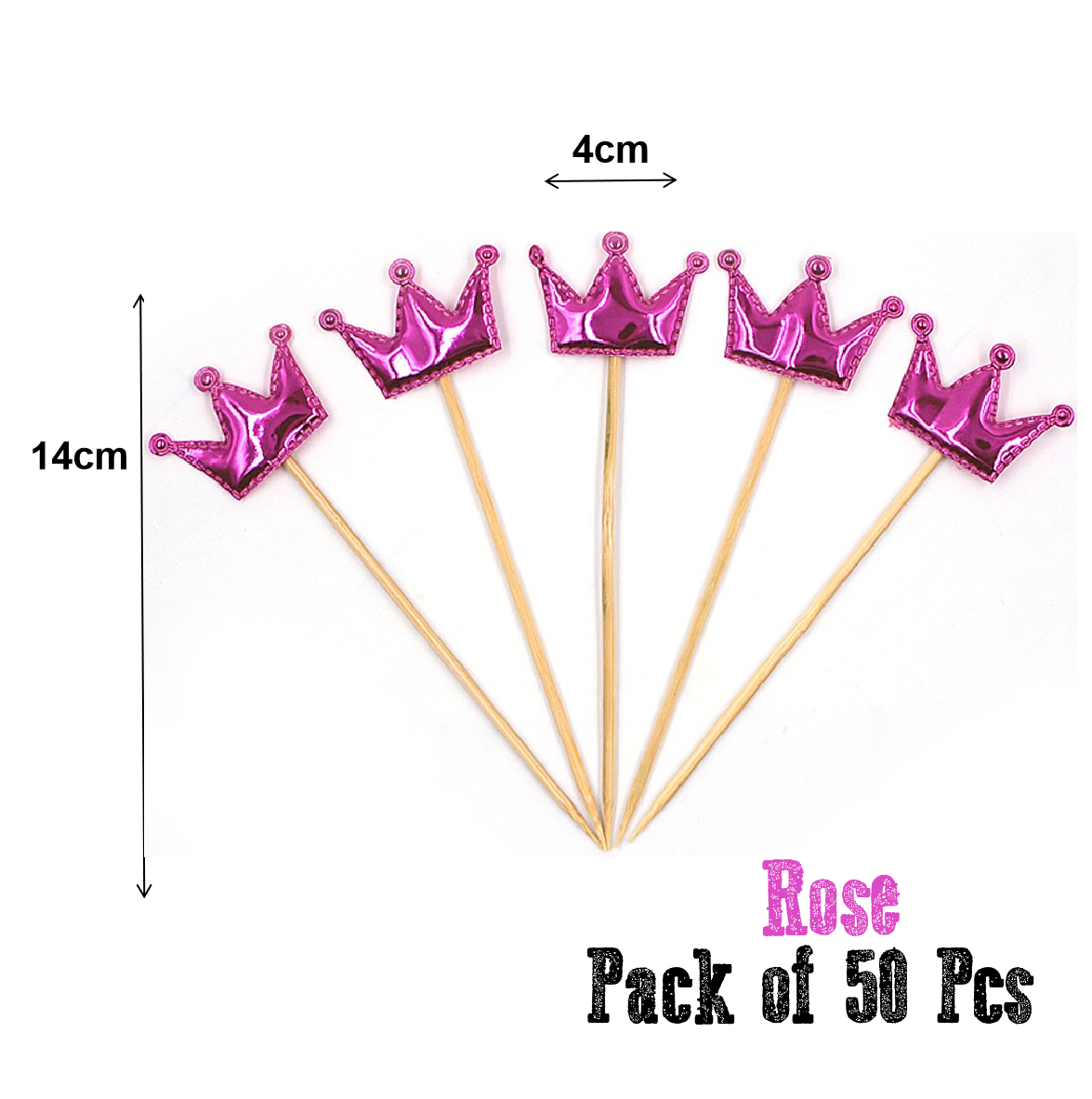 Cupcake Topper Cake Topper Decorations- Rose crowns, 50 pack - Rampant Coffee Company