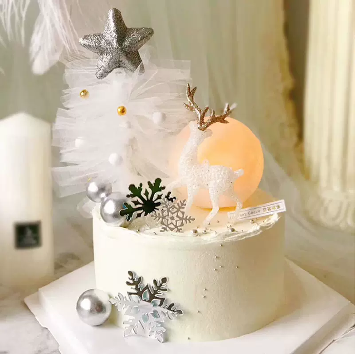 Cake Topper Cake Decorations - 'glitter' deer - Rampant Coffee Company